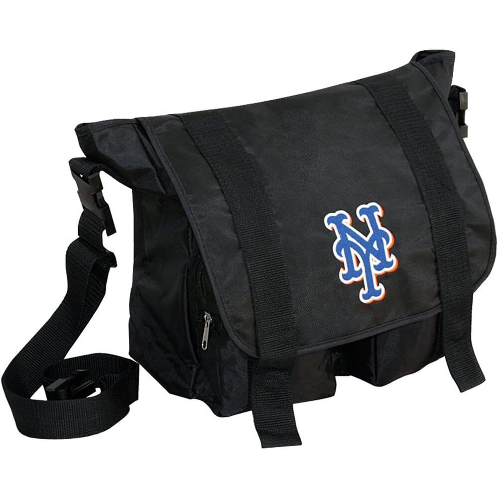 New York Mets Premium Diaper Bag With Changing Pad Baby Shower Black MLB New